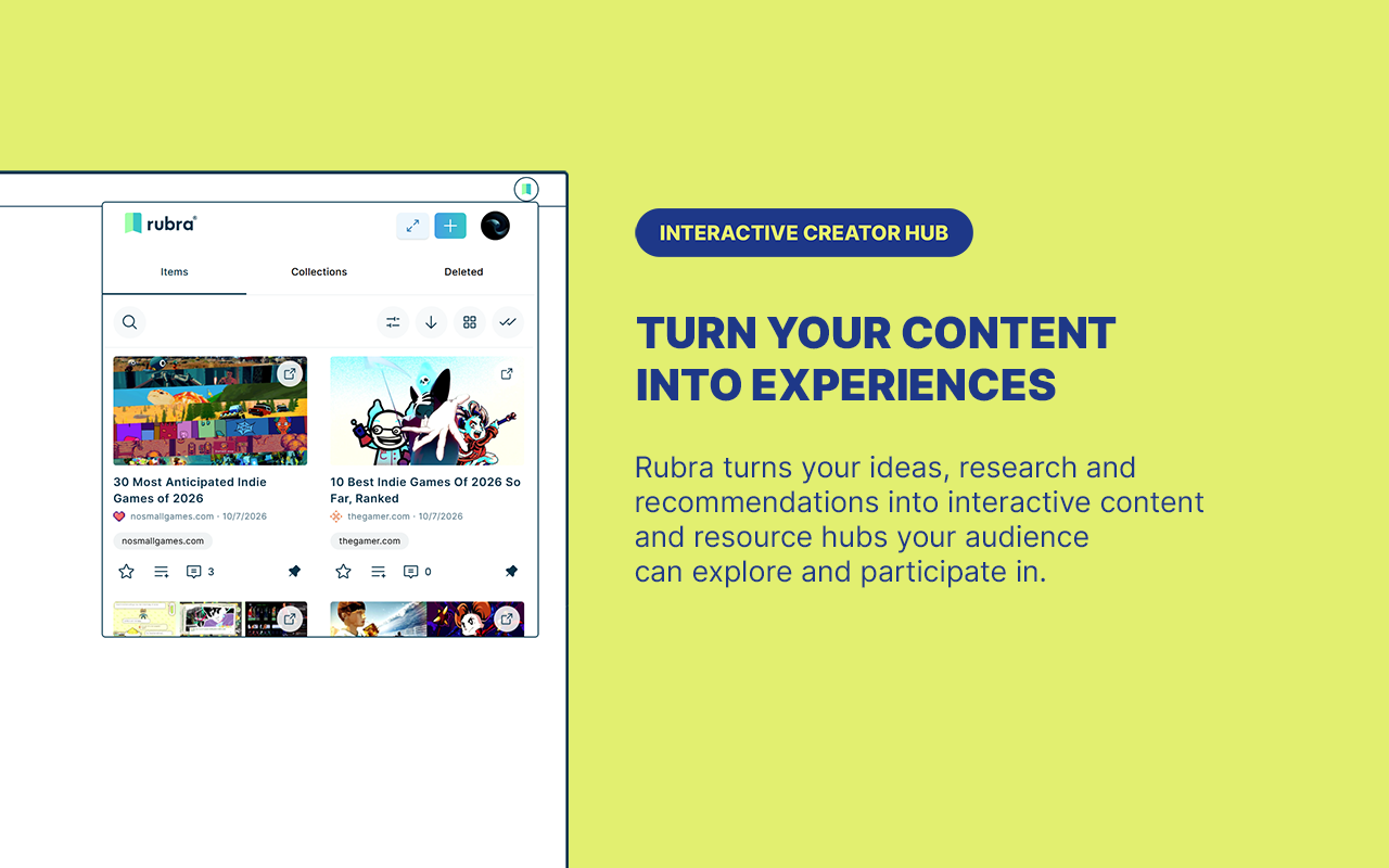 Rubra – Interactive Creator Hub - 截图 1