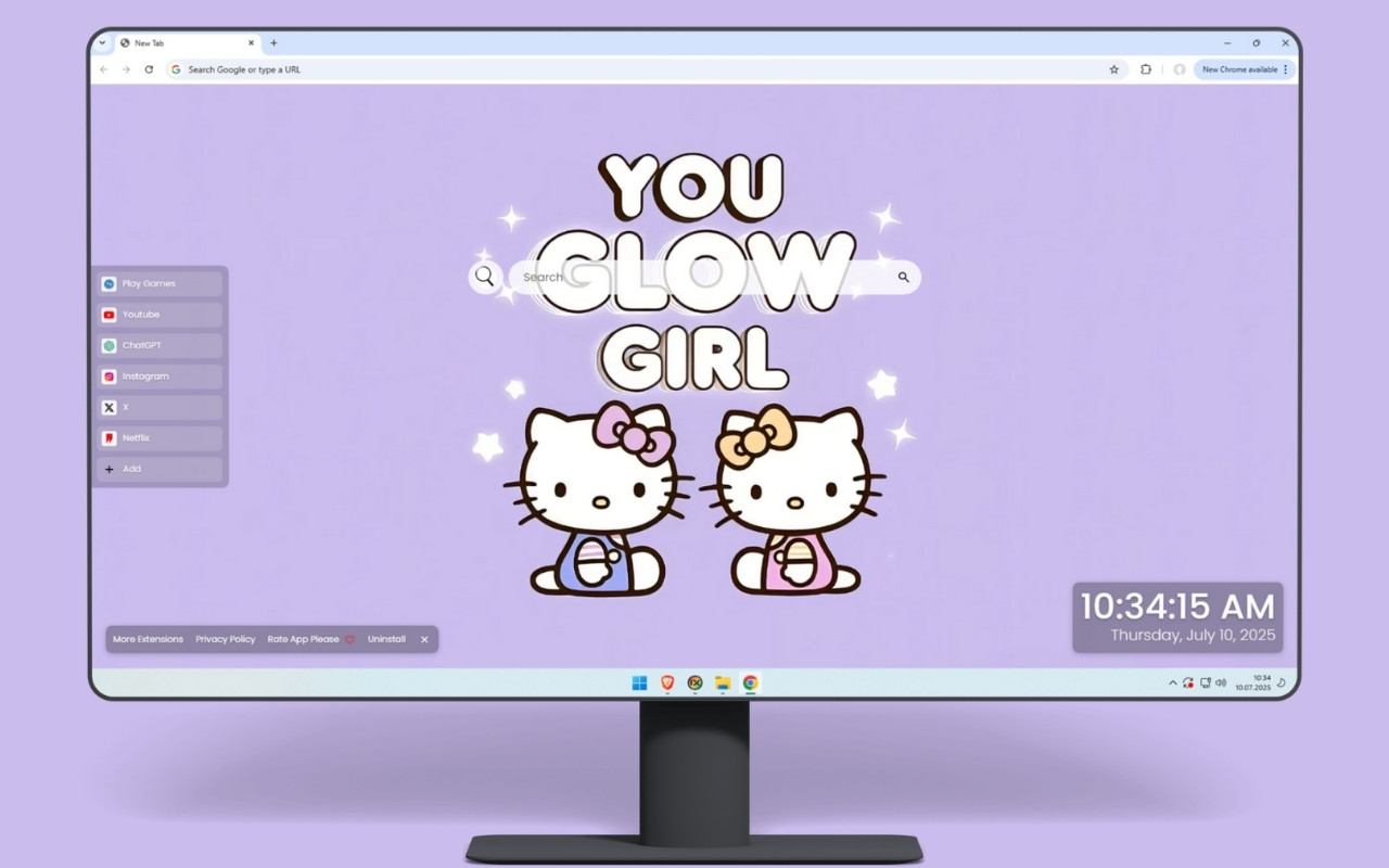 Hello Kitty - You Glow Girl Cute Live Wallpaper - 截图 2