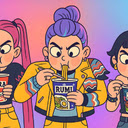 Kpop Demon Hunters - Mira Rumi and Zoey Live Wallpaper