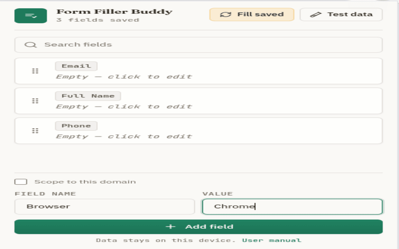 Form Filler Buddy - 截图 2