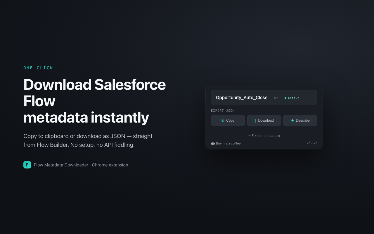 Salesforce Flow MetaData Downloader - 截图 1