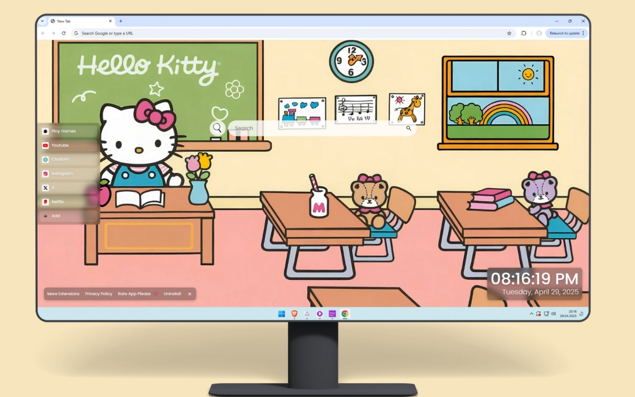 Hello Kitty Classroom Live Wallpaper - 截图 2