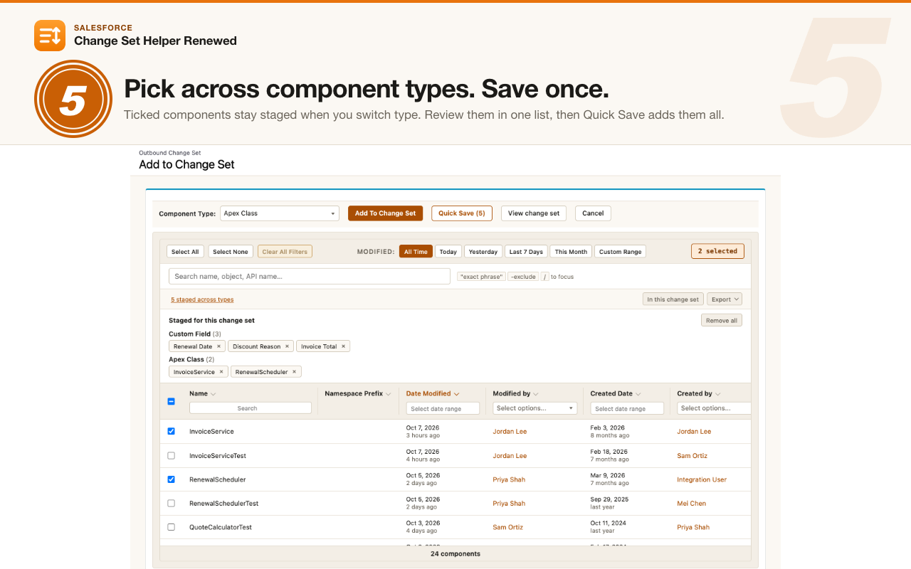 Salesforce Change Set Helper Renewed - 截图 4