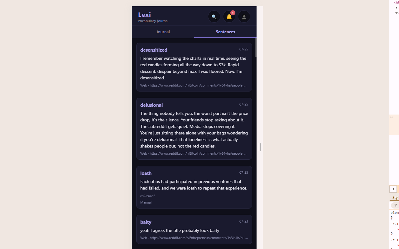 VocaLearn – Sentence Miner - 截图 4