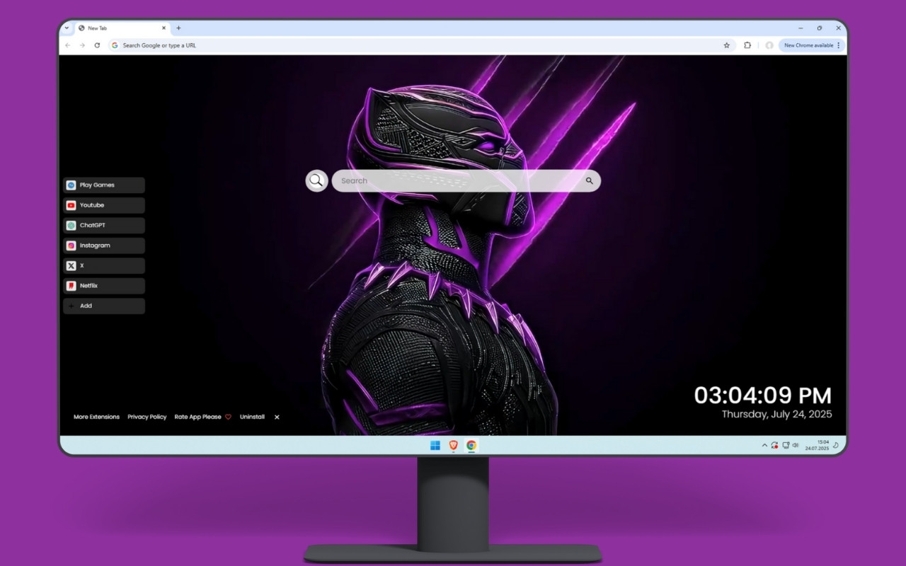 Black Panther Purple Aesthetic Live Wallpaper - 截图 2
