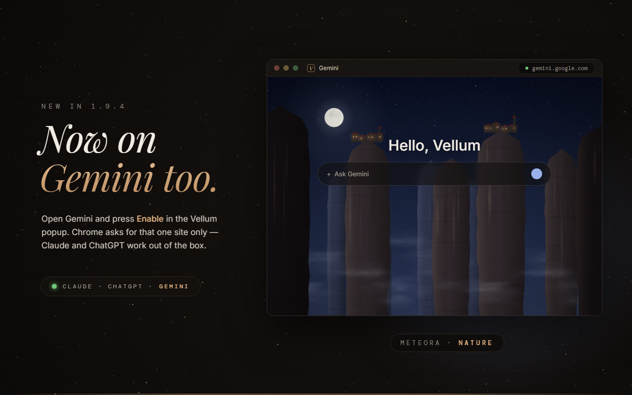 350 Animated Themes & Dark Modes for ChatGPT, Claude & Gemini: Vellum - 截图 4