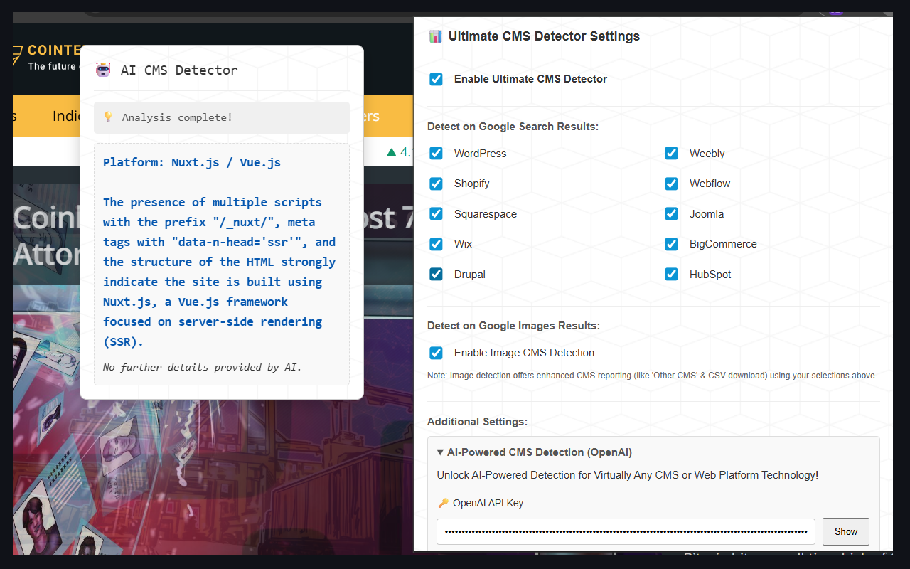 Ultimate CMS Detector for Search - 截图 4