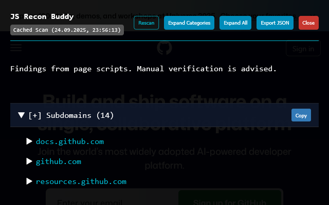 JS Recon Buddy - 截图 2