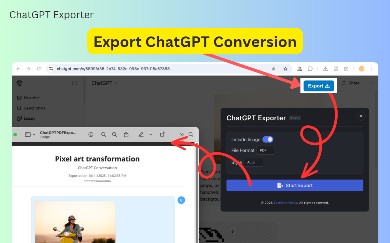 ChatGPT Exporter - 将聊天记录保存为 PDF 和 Markdown - 截图 1