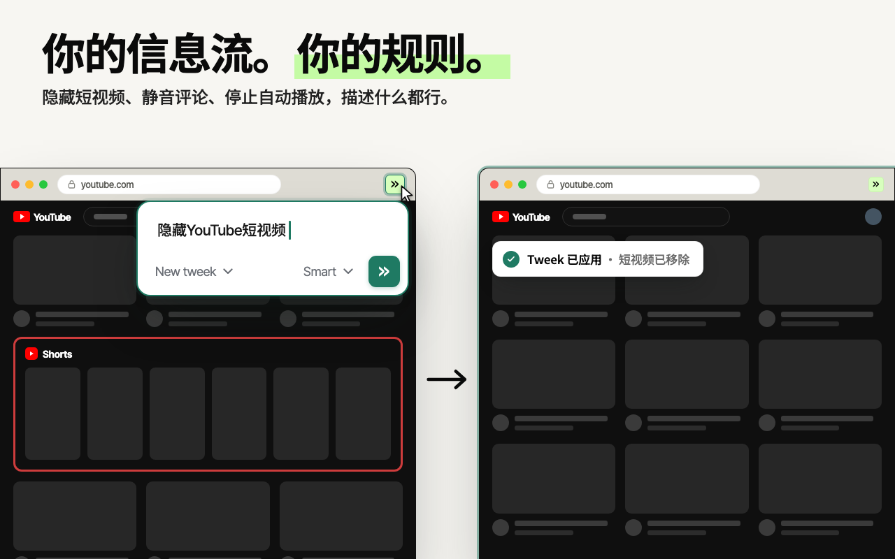 Tweeks - 自定义任意网站 - 截图 2