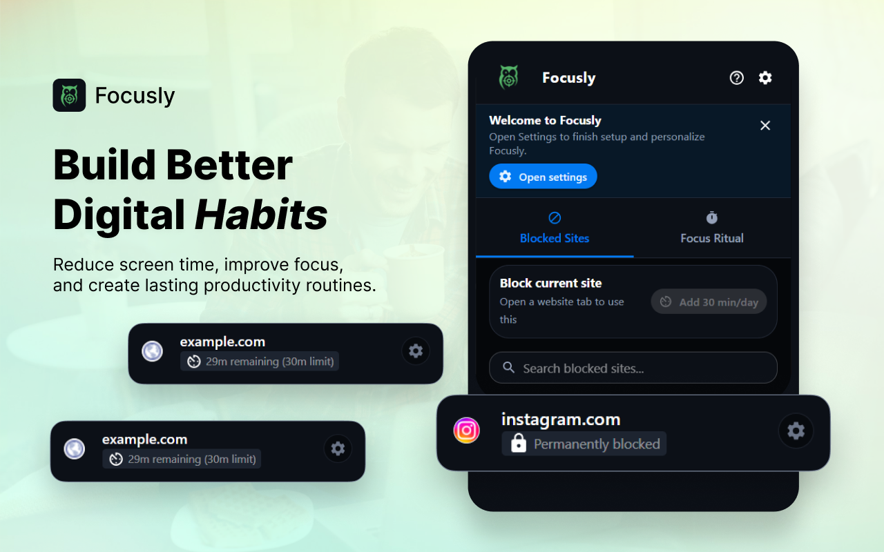Focusly – Block YouTube Creators, Shorts & Distracting Websites - 截图 5