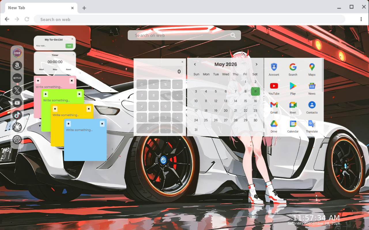 Zero Two Toyota GR 86 4K Live Wallpaper - 截图 3