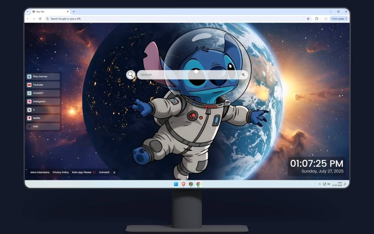 Stitch Astronaut Live Wallpaper - 截图 2
