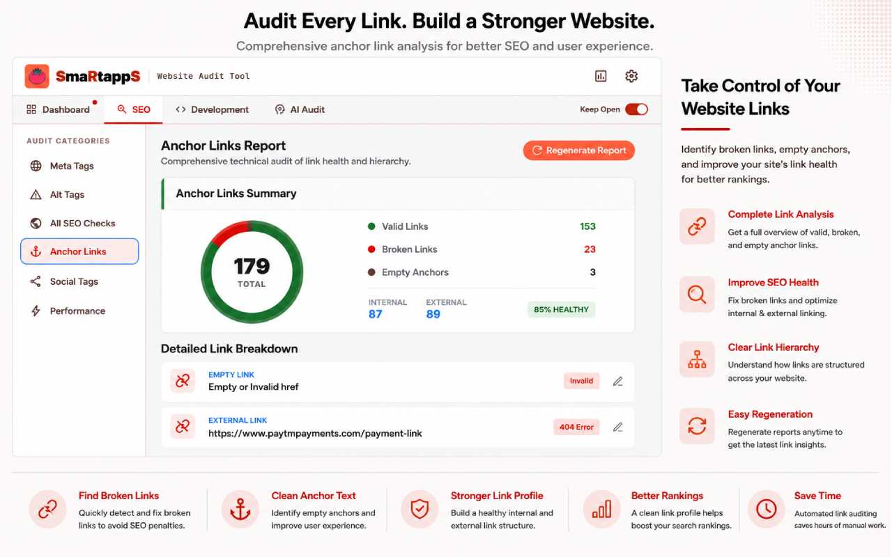 Website Auditor Tool - SmartappS - 截图 1