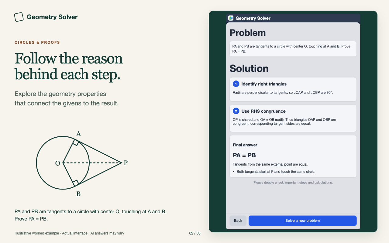Geometry Solver – AI Geometry Tutor & Proof Helper - 截图 2