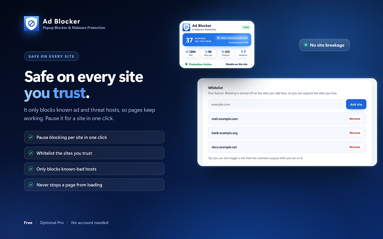 AdBlocker: Block Ads, Pop-ups, Trackers & Malware across the web - 截图 4