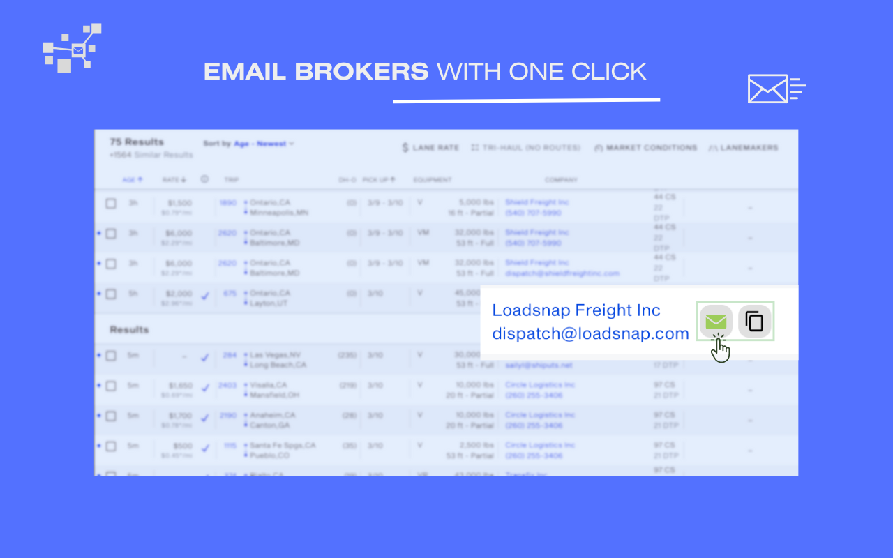 LoadSnap — One-Click Broker Emails from Your Load Board - 截图 1