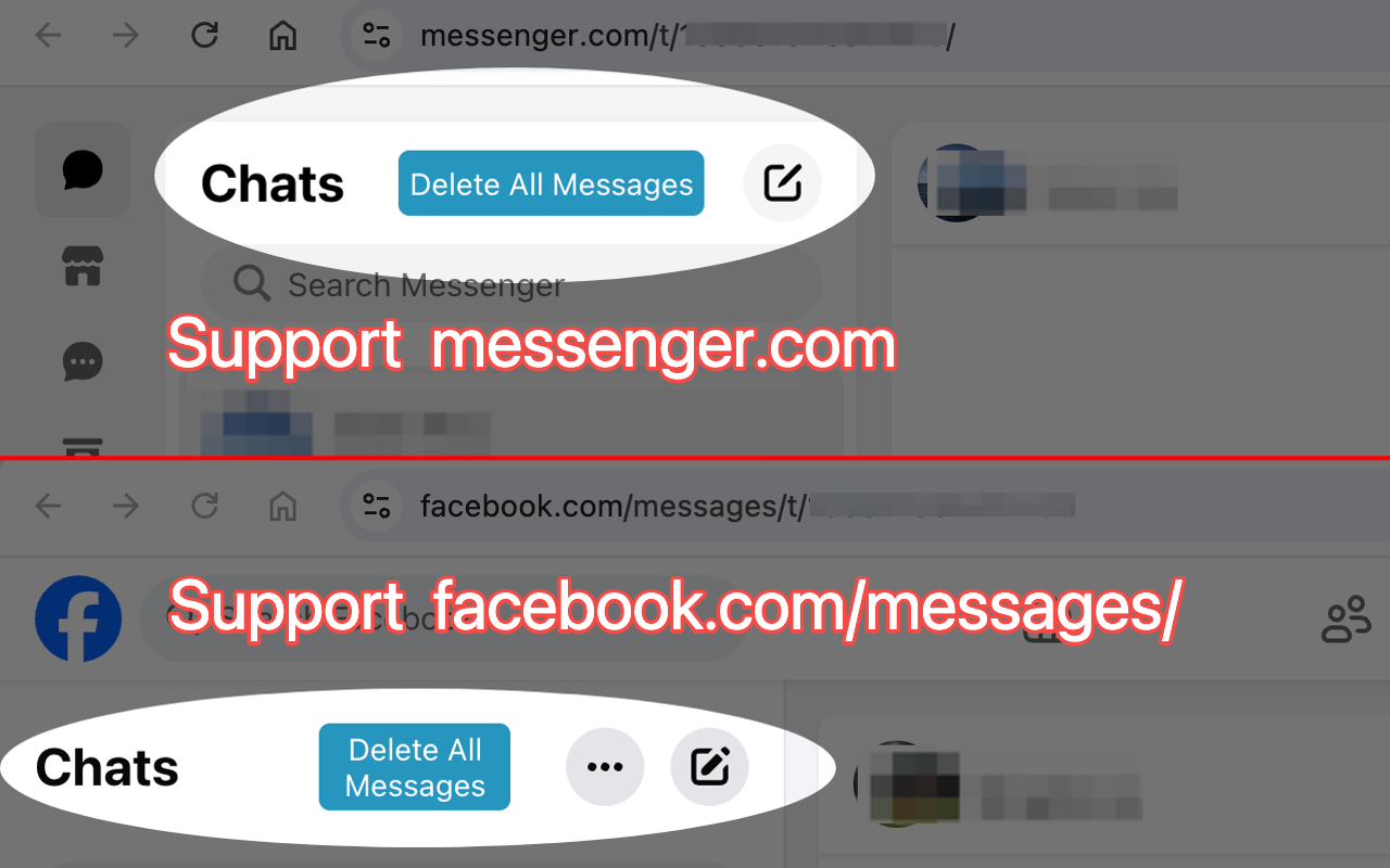 Delete All Messenger Messages - Facebook compatible - 截图 1