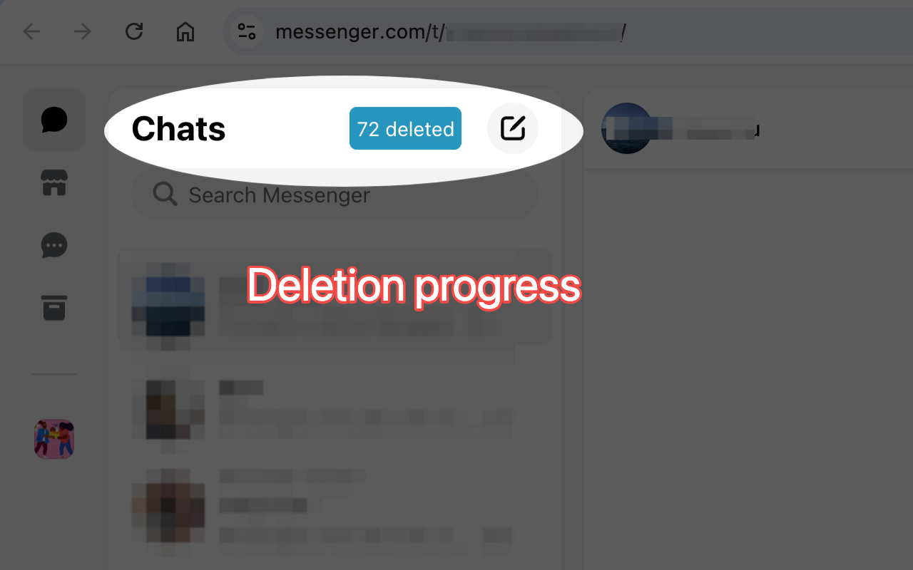 Delete All Messenger Messages - Facebook compatible - 截图 2
