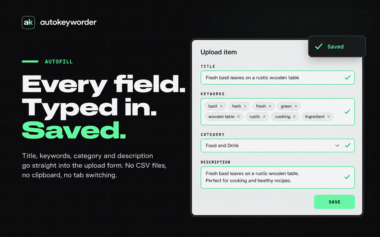 AI 图库关键词工具 + 自动填写: Autokeyworder - 截图 4