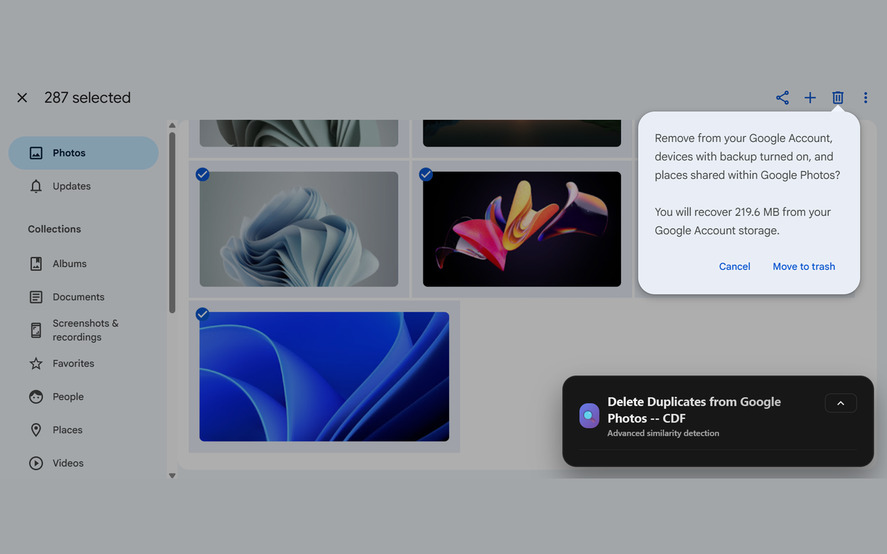 Delete Duplicates from Google Photos — CDF - 截图 2