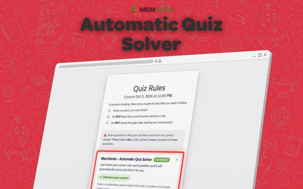 MemGenie — #1 Membean Hack: Auto Answer Bot, Quiz Solver & Answers - 截图 3
