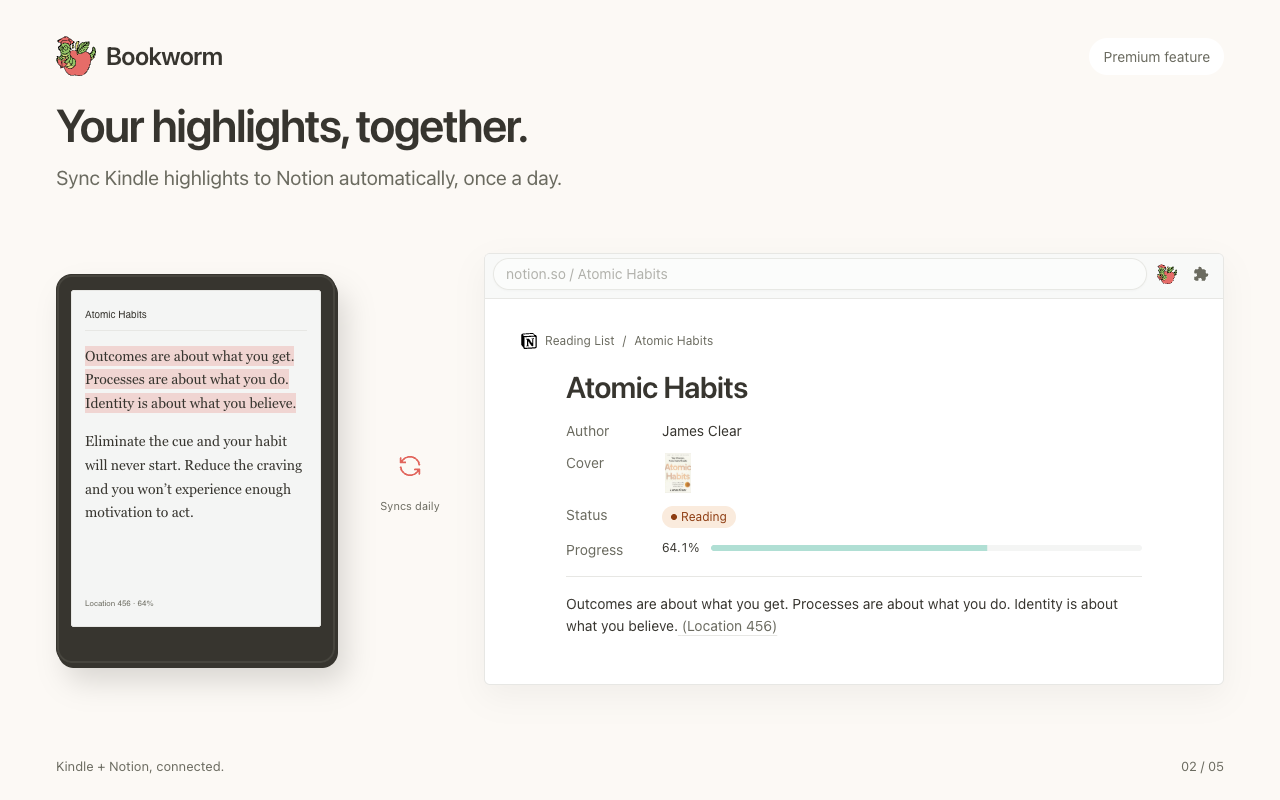 Bookworm for Notion - 截图 1