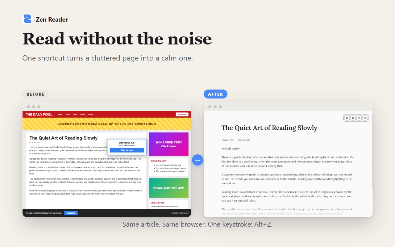 Zen Reader - 截图 1