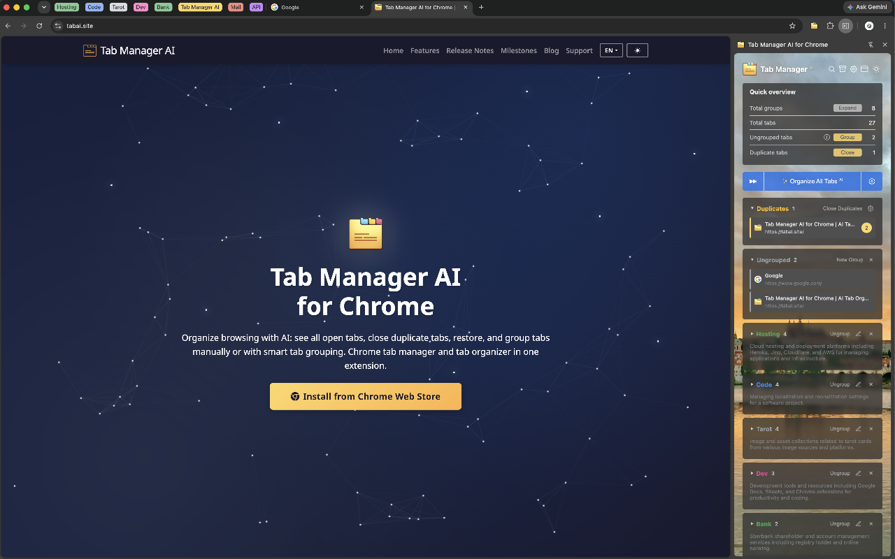 Chrome 的标签管理 AI - 截图 2
