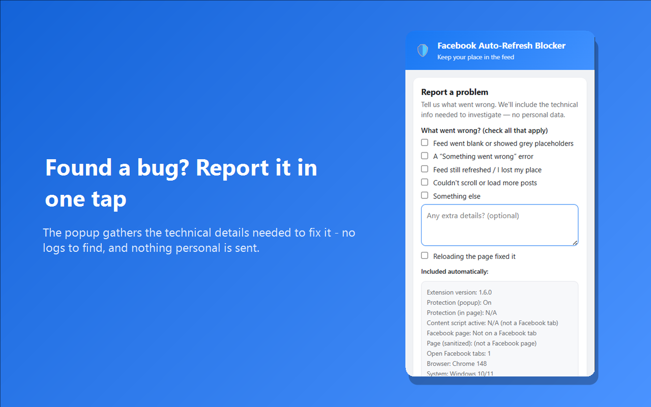Facebook 自动刷新拦截器 - 截图 2