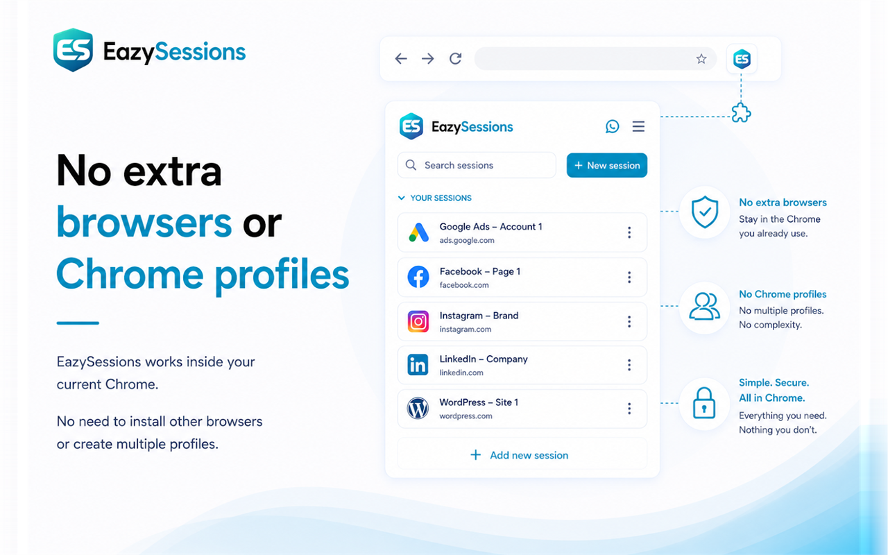 EazySessions - Multi-Login, Sessions Management with AI - 截图 3