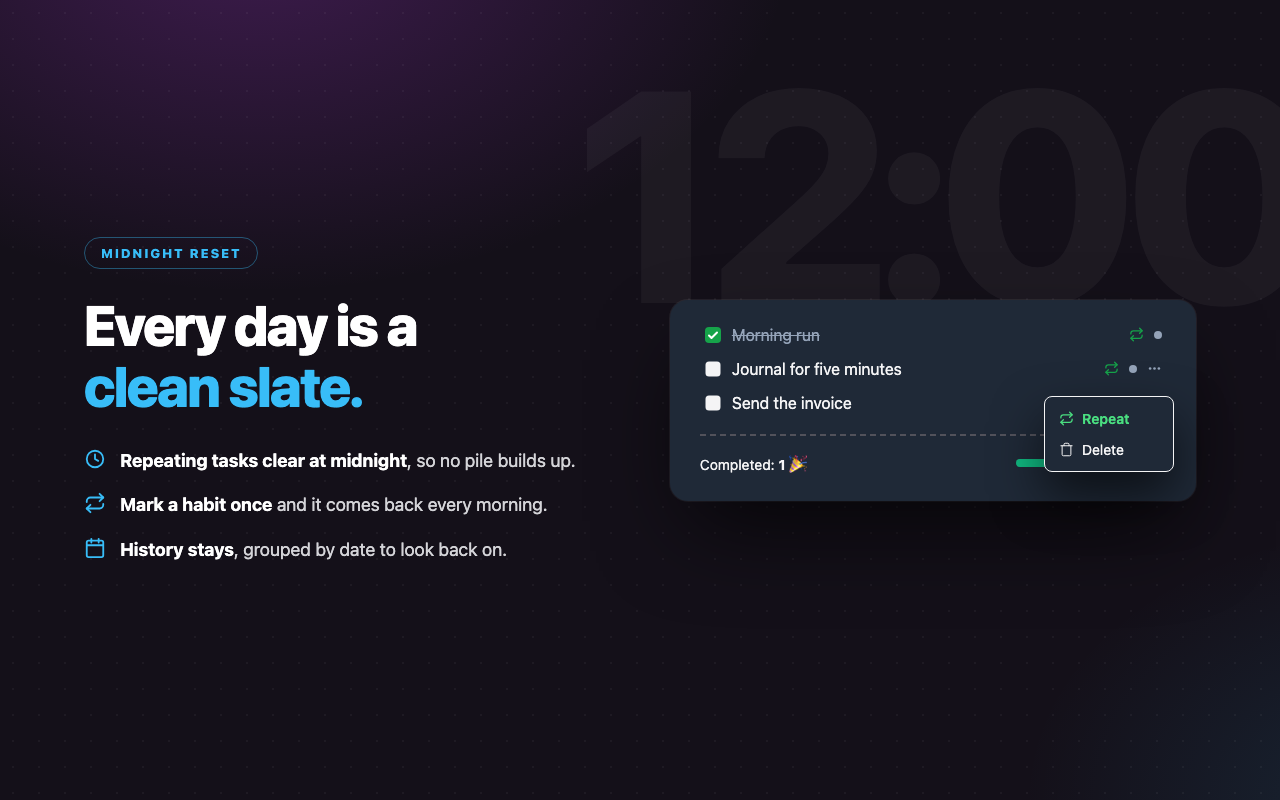 Tiny Tasks: a modern todo list app - 截图 2