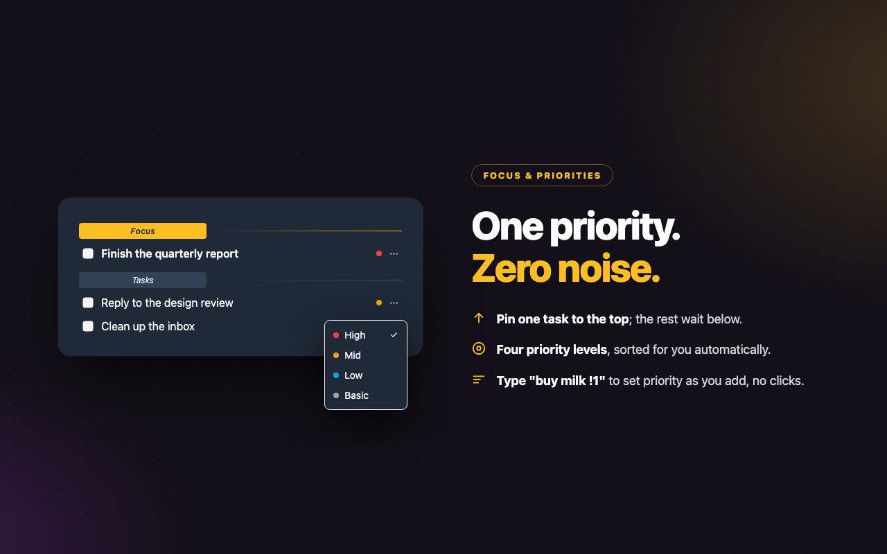 Tiny Tasks: a modern todo list app - 截图 3