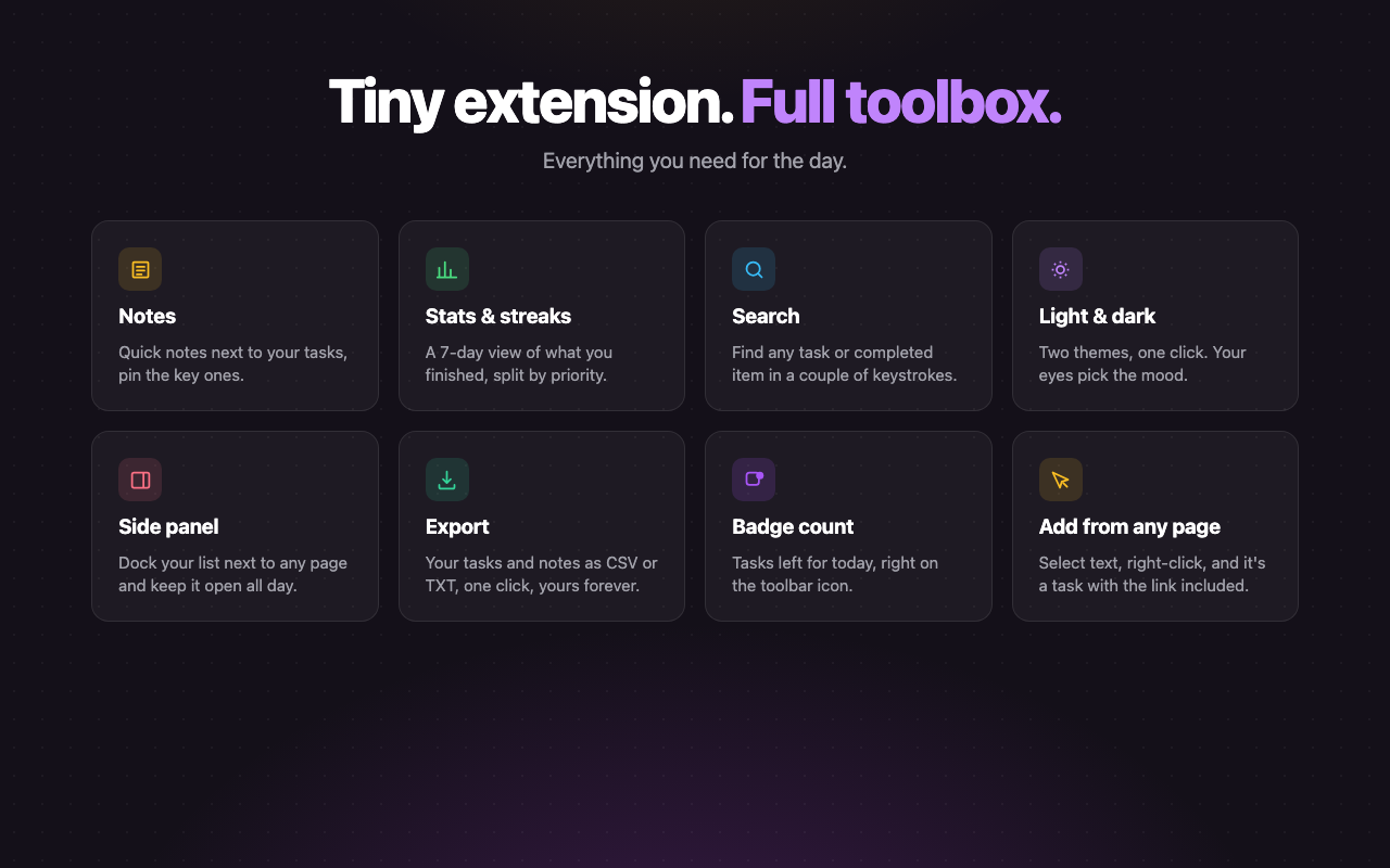 Tiny Tasks: a modern todo list app - 截图 5