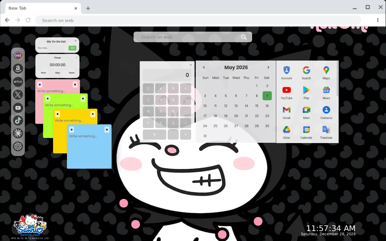 Sanrio Kuromi Big Grin Retro Live Wallpaper - 截图 3