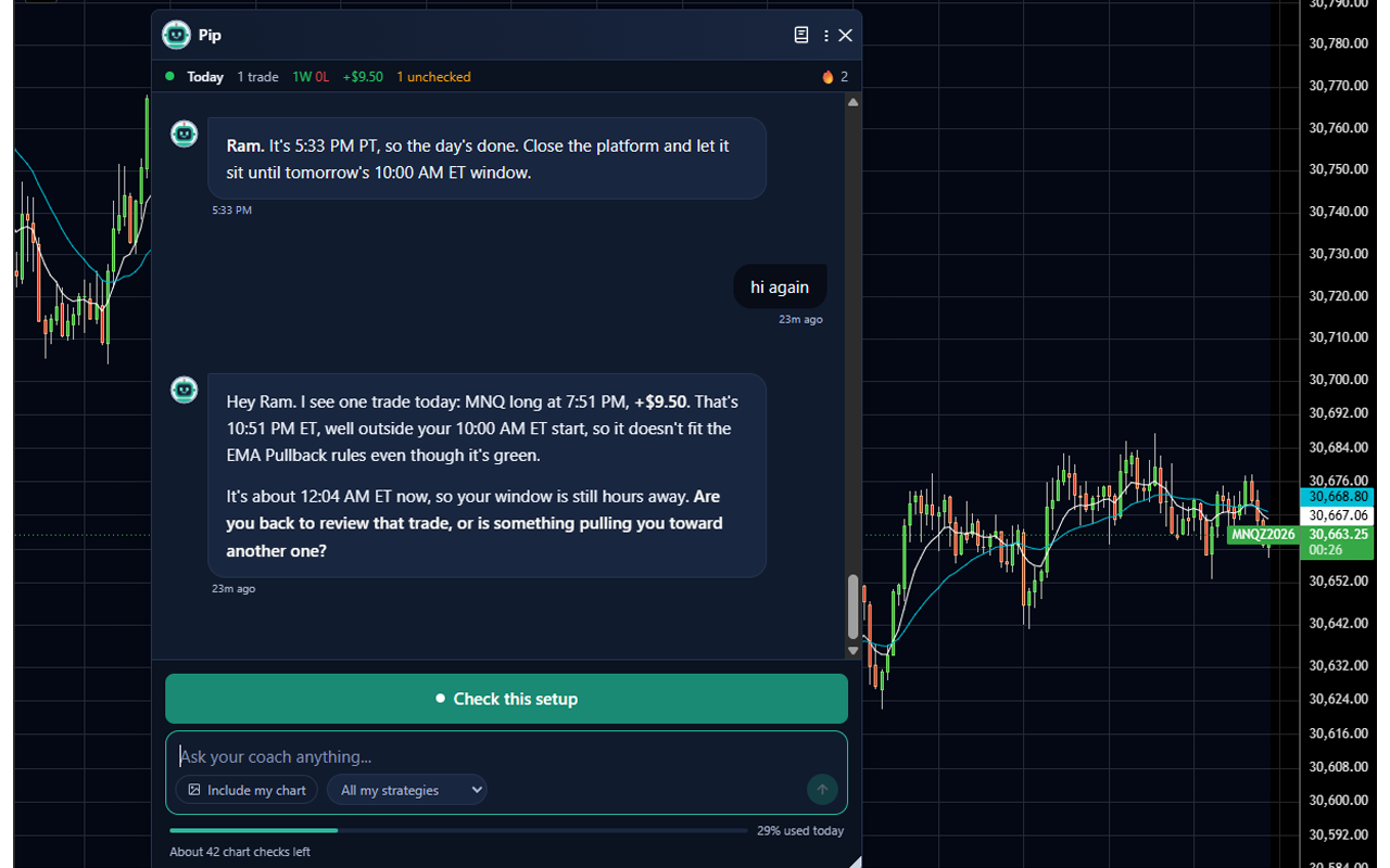 Pip: AI Trading Coach - 截图 1