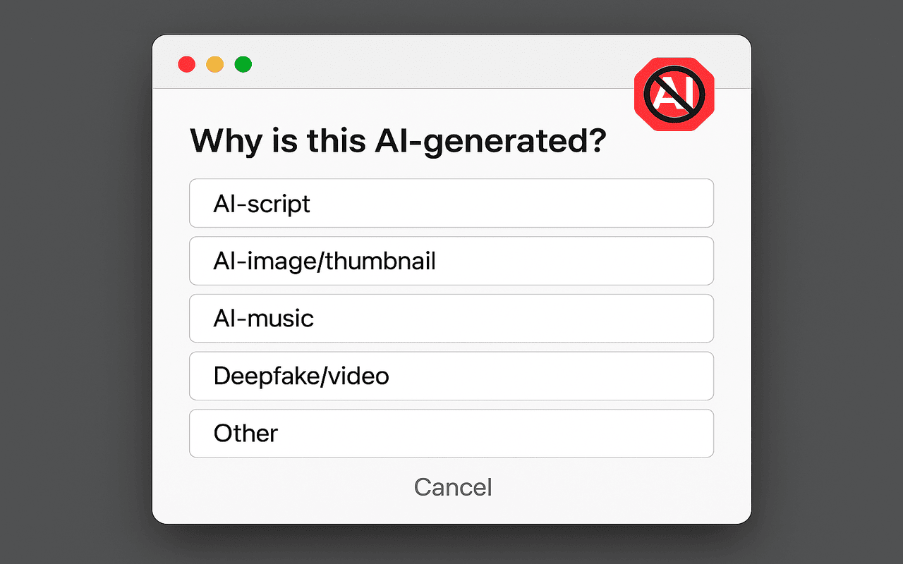 ByeAI — Hide AI‑generated YouTube videos - 截图 2
