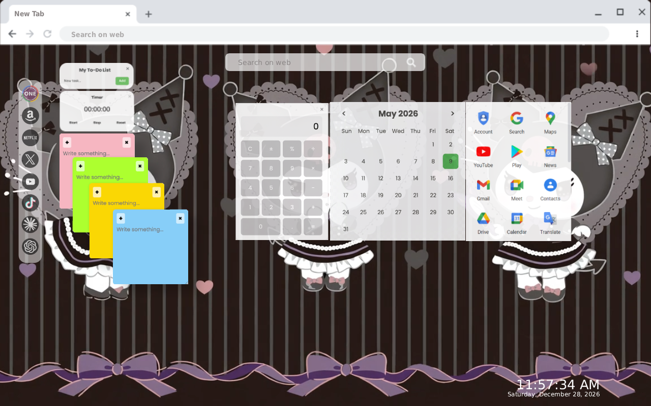 Gothic Lolita Kuromi Background from Sanrio - 截图 3
