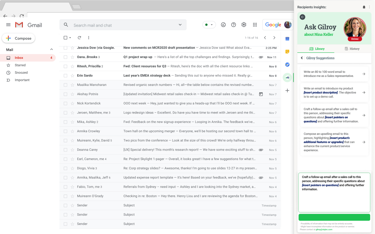 xiQ - Gmail Extension - 截图 2