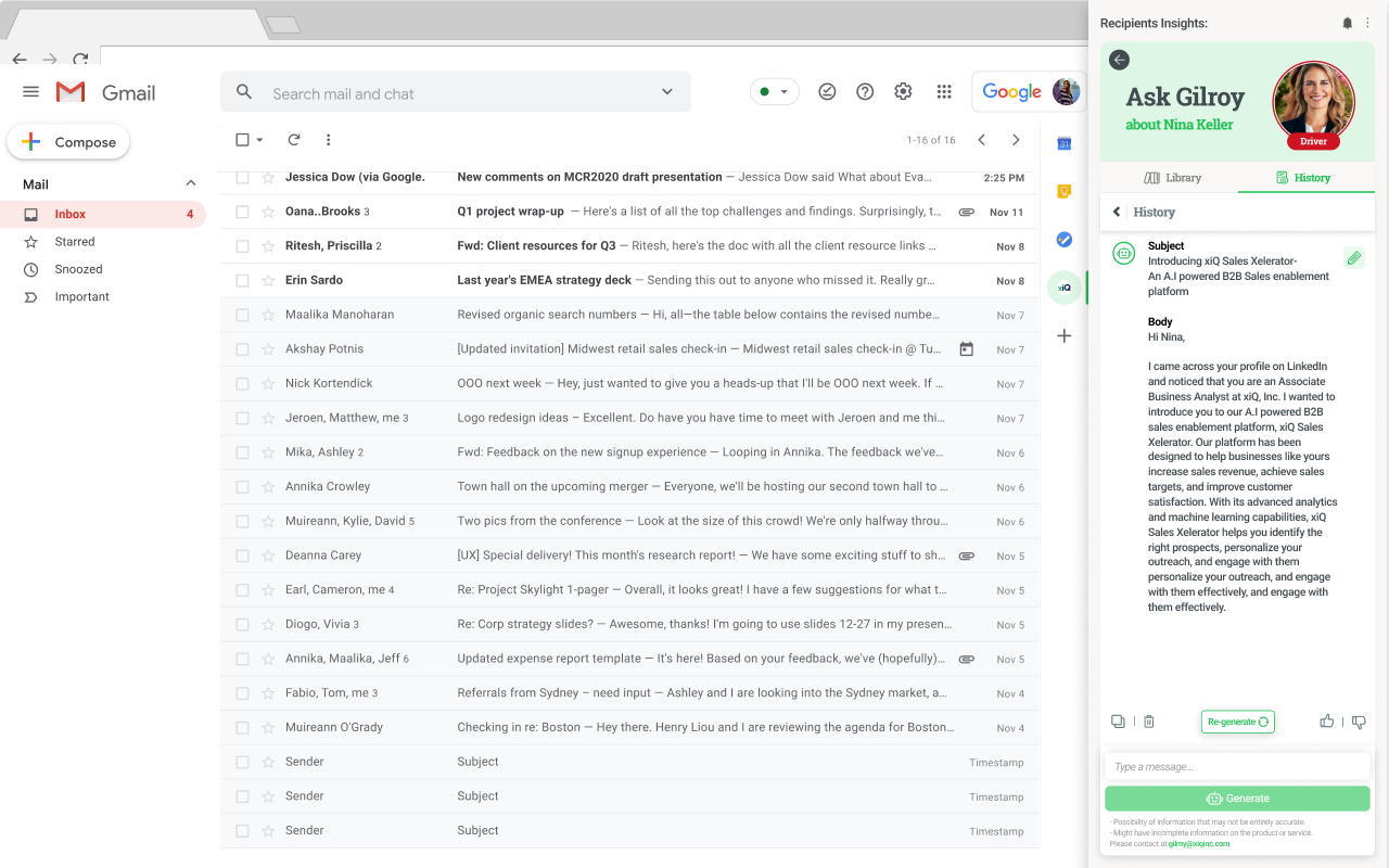xiQ - Gmail Extension - 截图 3