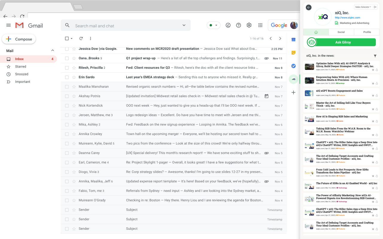 xiQ - Gmail Extension - 截图 4