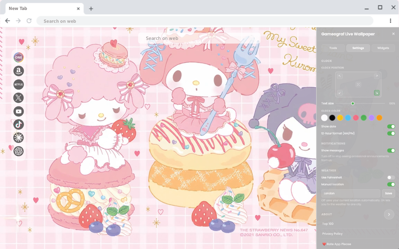 Cute My Melody Kuromi My Sweet Piano Desserts - 截图 2
