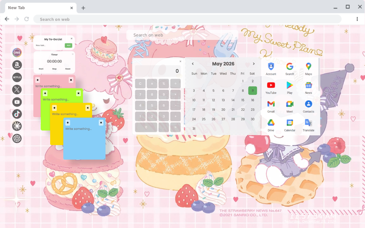 Cute My Melody Kuromi My Sweet Piano Desserts - 截图 3