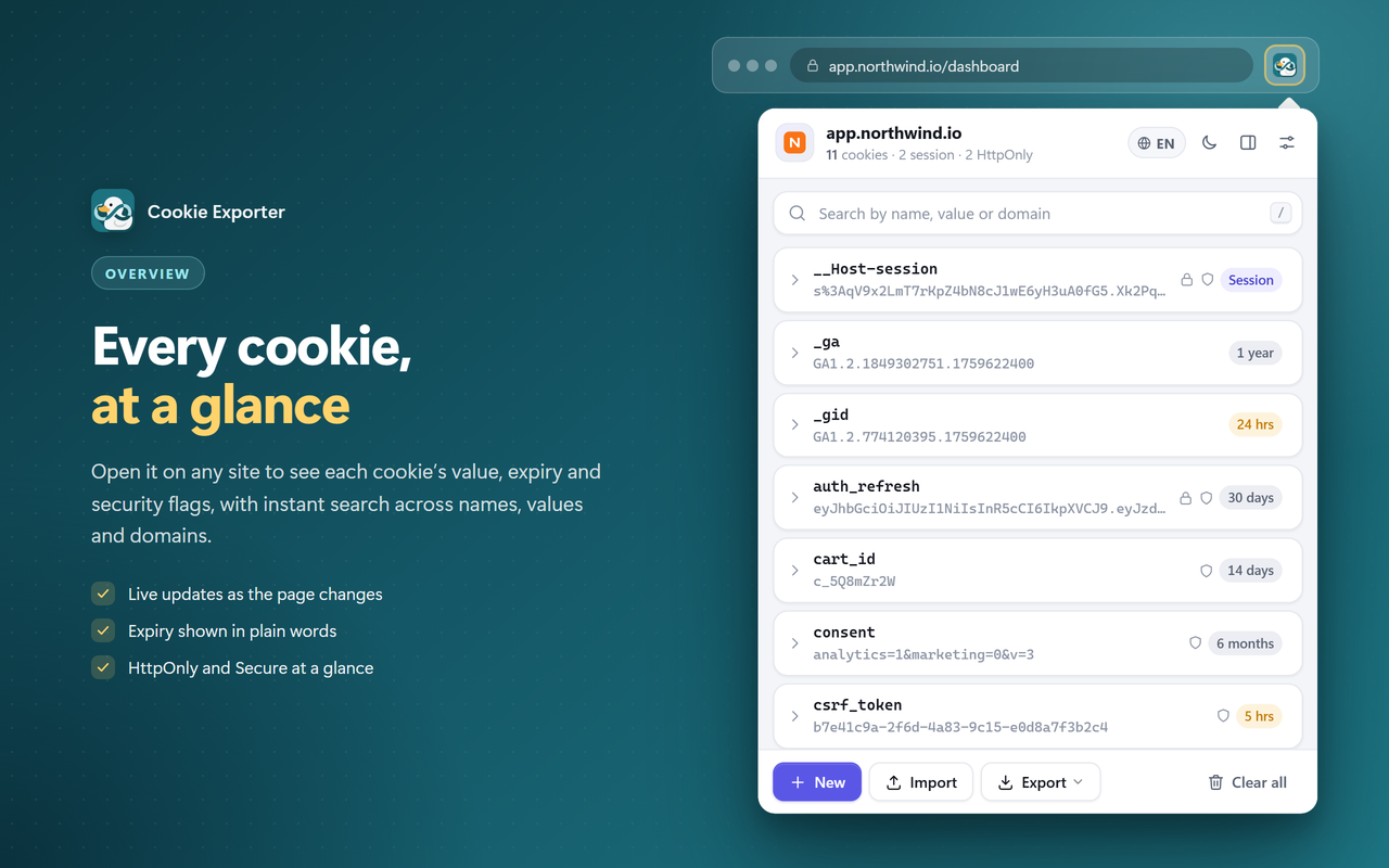 Cookie Exporter - 截图 1