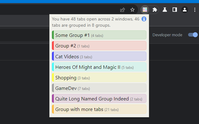 Tab Groups List - 截图 2
