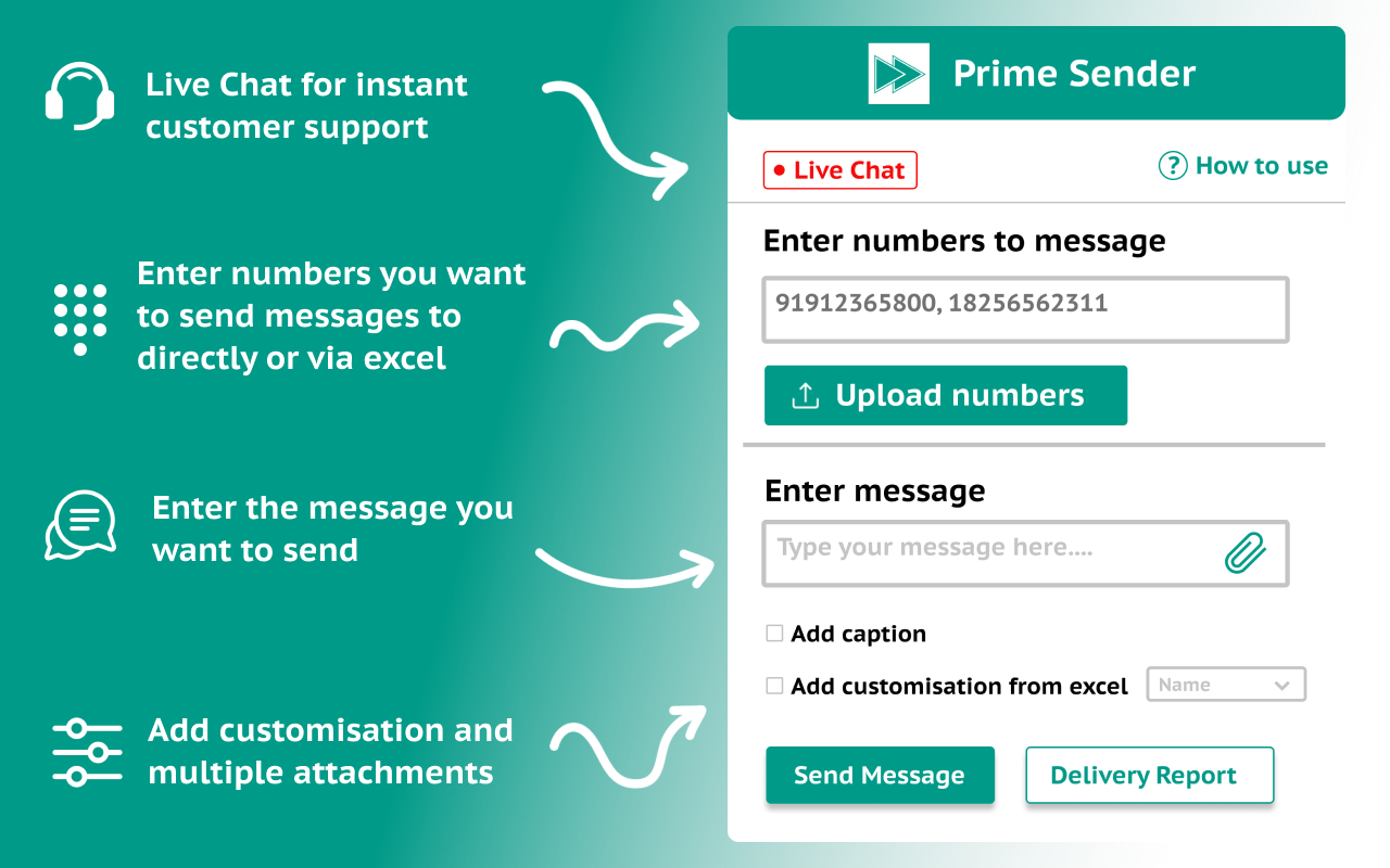 Prime Sender - Free WhatsApp Web Message Sender - 截图 2