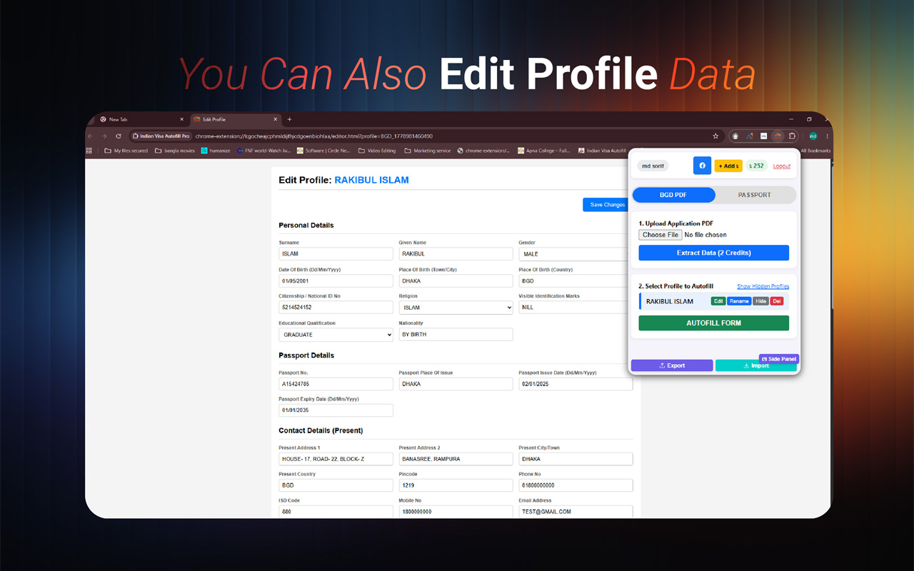 Indian Visa Autofill Pro - 截图 4