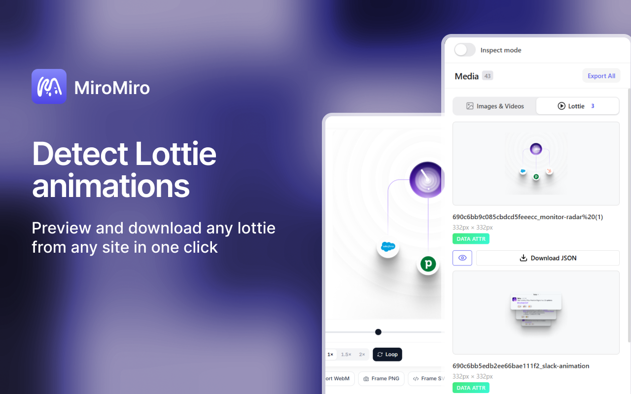 MiroMiro: Web to Code, Web Inspector, Font Finder & Lottie - 截图 5