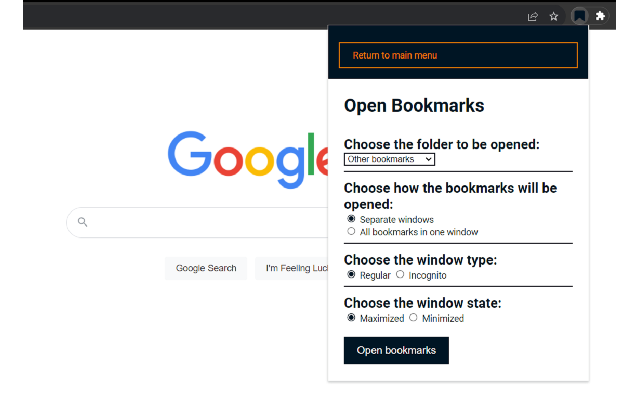 Bookmark Open Tabs - 截图 3