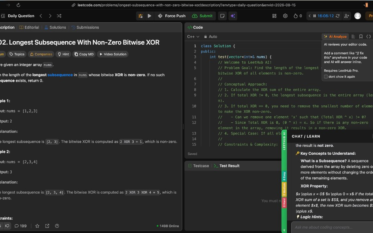 LeetHub AI - Sync LeetCode, GFG & HackerRank to GitHub - 截图 1